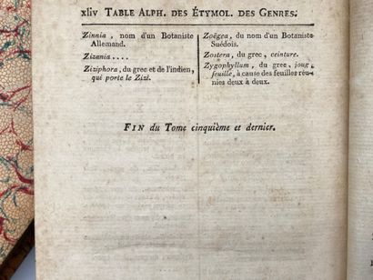 VICQ-D'AZYR, Félix and LINNE, Carl von. Linné...