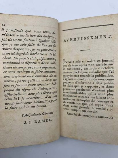 RAMEL, Jean-Pierre. Mémoire de l'adjudant-général...