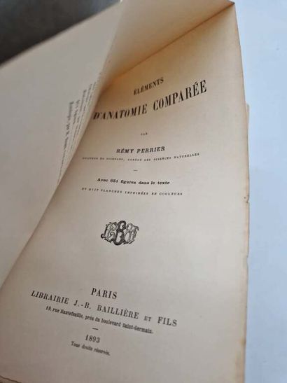 PERRIER, Rémy. Eléments d'Anatomie Comparée.
Published...