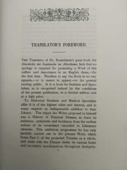 ROSENBAUM, Julius. The Plague of lust. Being...