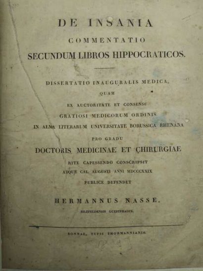 [MANETTE - PSYCHIATRIE]. Collection of 6...