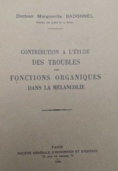 [HANDLE - PSYCHIATRY]. Set of 27 theses including:...