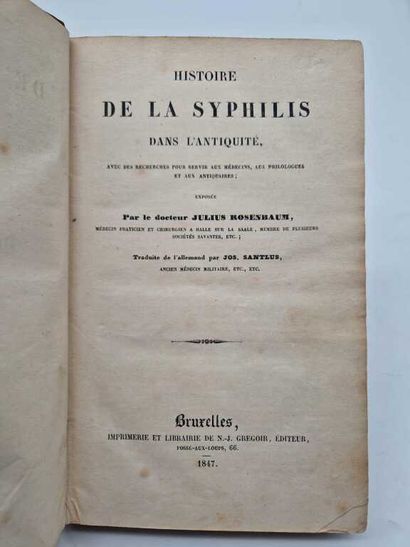 ROSENBAUM, Julius. History of Syphilis in...