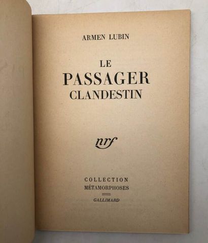 LUBIN, Armen. Le Passager clandestin.
Published...