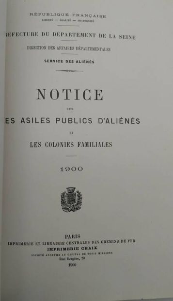 [MANETTE - PSYCHIATRIE]. Collection of 6...