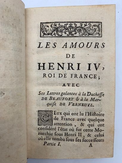 [HENRI IV]. The loves of Henri IV, King of...