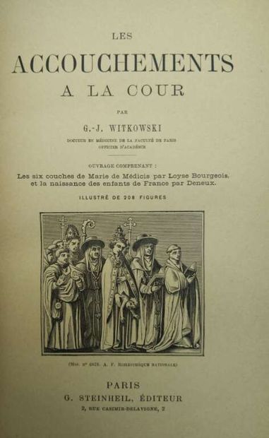 WITKOWSKI, Gustave-joseph. Set of 2 volumes...