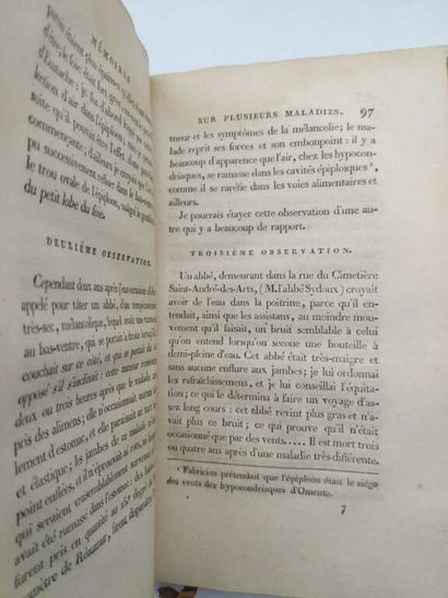 PORTAL, Antoine. Mémoires sur la nature et...