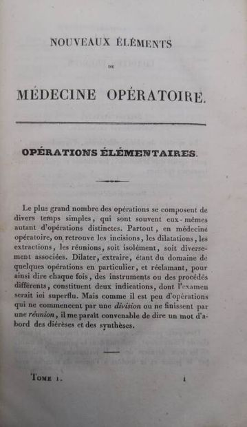 VELPEAU, Alfred. Nouveaux éléments de médecine...