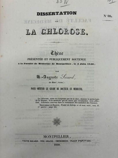 [MANETTE - MEDICINE]. Set of 17 medical theses...