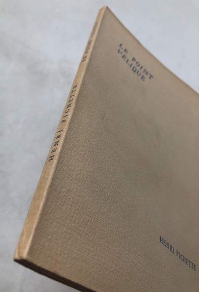 PICHETTE, Henri. Le Point vélique.
Published...