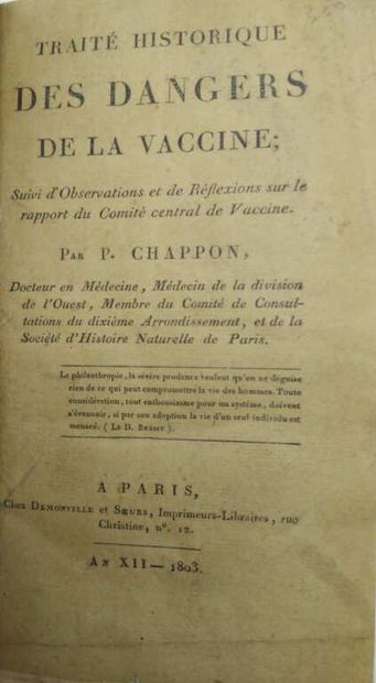 [MANETTE - MEDECINE]. Set of 8 volumes including:...