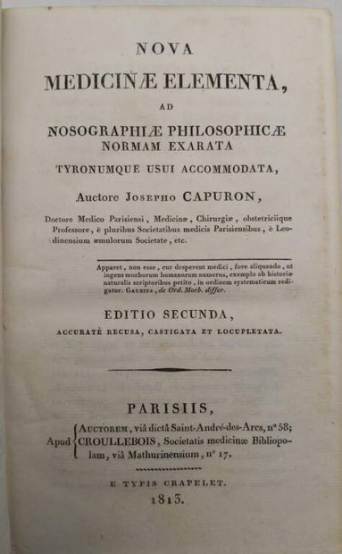 [MANETTE - MEDECINE]. Set of 8 volumes including:...