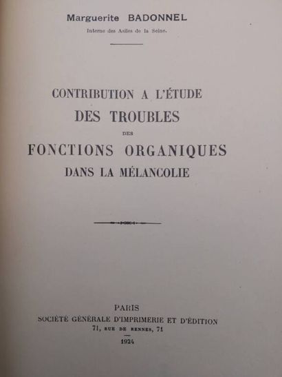 [HANDLE - PSYCHIATRY]. Set of 27 theses including:...