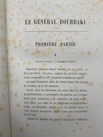 HEICHTAL, Louis d'. General Bourbaki by one...