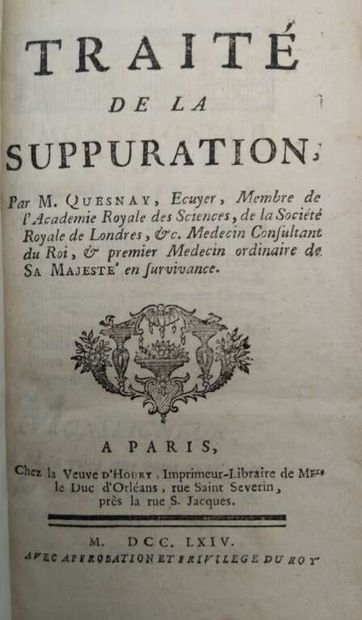 QUESNAY, François. Traité de la suppuration.
Published...