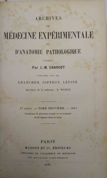 [MANETTE - MEDECINE]. Set of 6 volumes of...