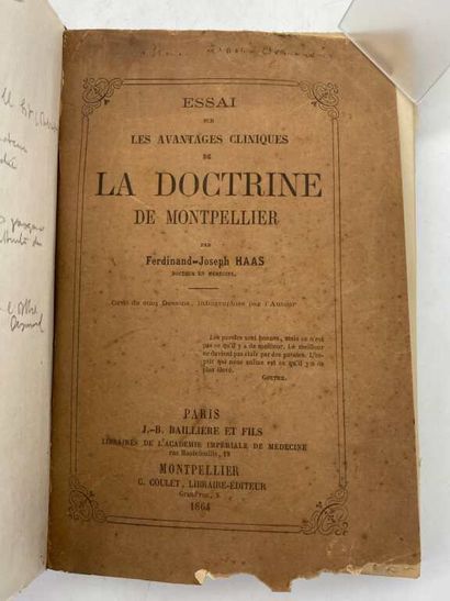 HAAS, Ferdinand-Joseph. Essay on the clinical...