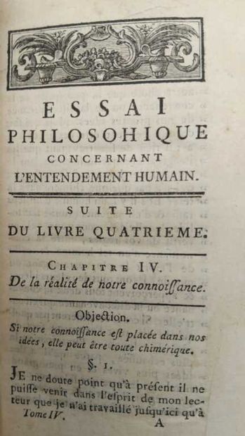 LOCKE, John. Essai philosophique concernant...
