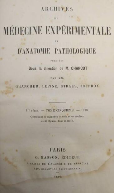 [MANETTE - MEDECINE]. Set of 6 volumes of...