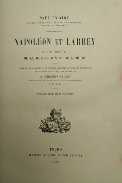TRIAIRE, Paul. Napoleon and Larrey. Unpublished...