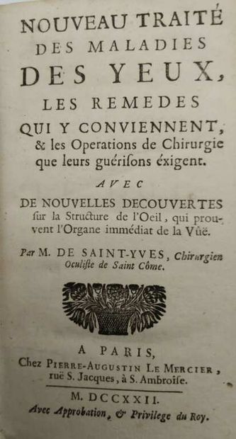 SAINT-YVES, Charles de. Nouveau traité des...