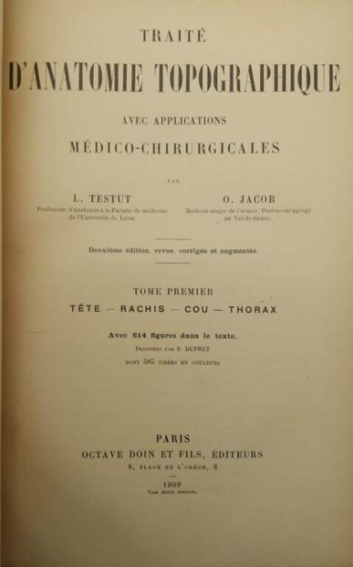 TESTUT, Léo and JACOB, O. Traité d'anatomie...