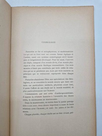 DUREY, Louis. La Médecine Occulte de Paracelse...