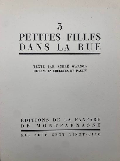WARNOD, André and PASCIN, Jules. 3 petites...