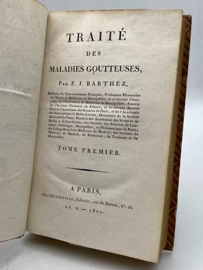 BARTHEZ, Paul-Joseph. Traité des maladies...