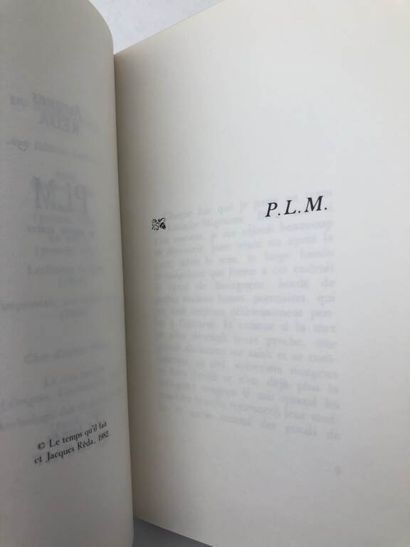 REDA, Jacques. PLM and other texts.
Published...