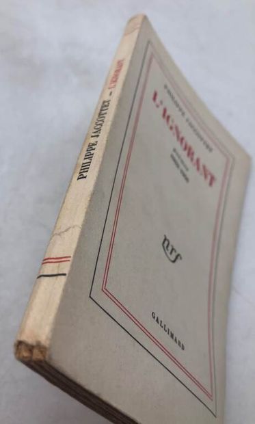 JACCOTTET, Philippe. L'Ignorant. Poèmes 1952-1956.
Published...