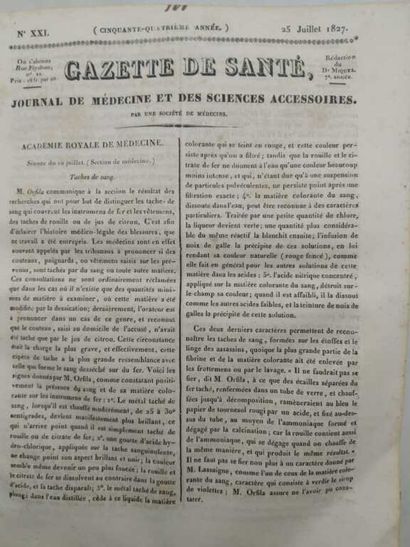 [REVUE]. Gazette de santé, journal of medicine...
