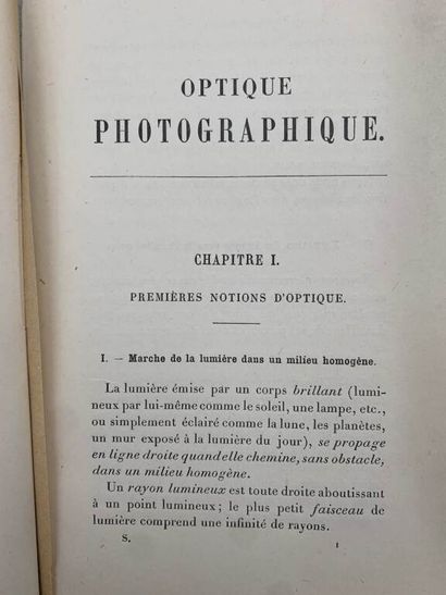 SORET, Adrien. Optique photographique: Notions...