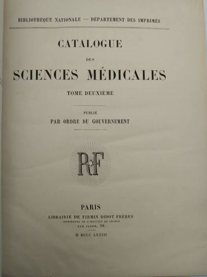 [BIBLIOGRAPHY]. Catalog des sciences médicales.
Published...