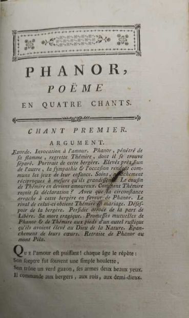 VOIRON, Vincent. Phanor poëme en quatre chants.
Published...