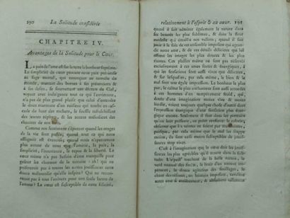 ZIMMERMANN, Johann Georg. La Solitude considérée...