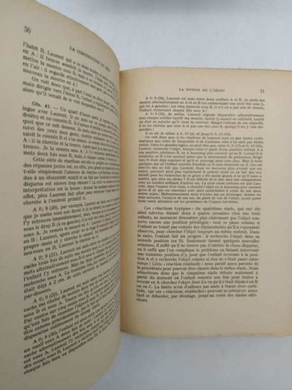 PIAGET, Jean. Set of 4 volumes including:...