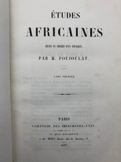 POUJOULAT, Jean-Joseph-François. African...