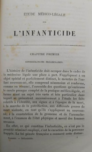 TARDIEU, Ambroise. Etude médico-légale sur...