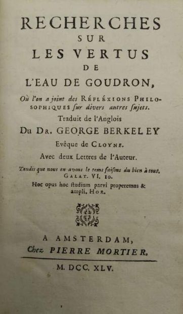 BERKELEY, George. Recherches sur les vertus...