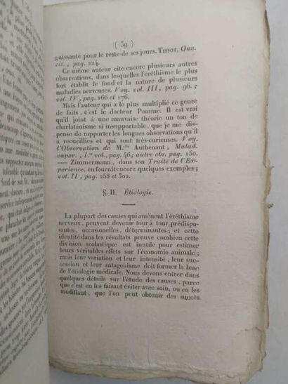 DUPAU, Jean Amédée. De l'Eréthisme nerveux...