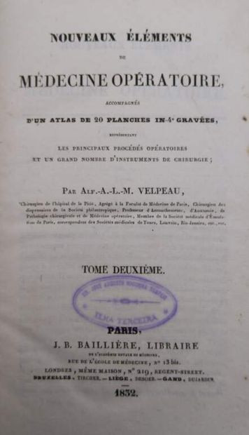 VELPEAU, Alfred. Nouveaux éléments de médecine...