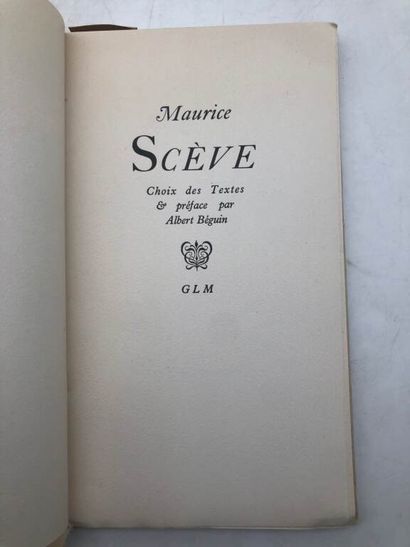 SCEVE, Maurice. Choix des textes.
Published...