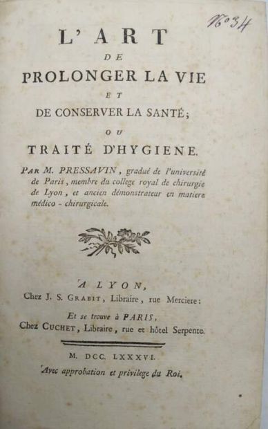 PRESSAVIN, Jean-Baptiste. L'Art de prolonger...
