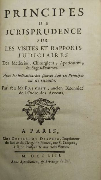 PREVOST, Claude-Joseph. Principles of jurisprudence...