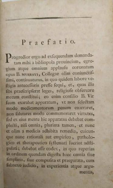 GMELIN, Johann Friedrich. Apparatus medicaminum...