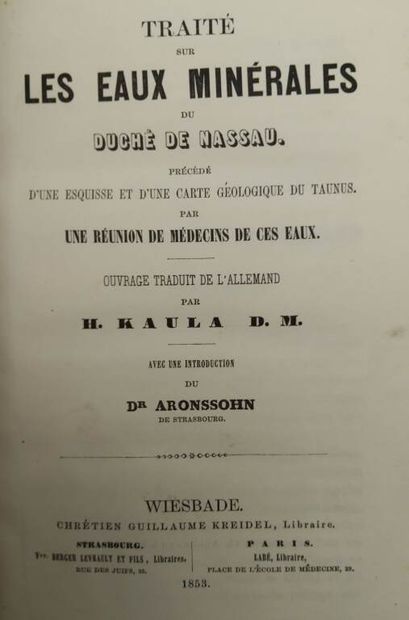 [MINERAL WATERS]. Traité sur les eaux minérales...