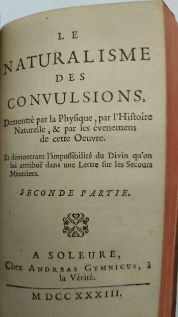 HECQUET, Philippe. Le Naturalisme des convulsions...