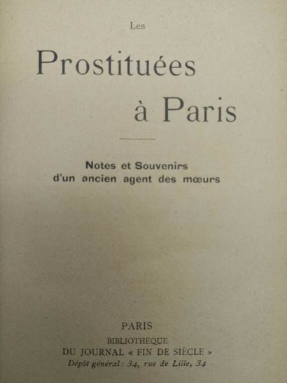 [PROSTITUTION]. Prostitutes in Paris. Notes...